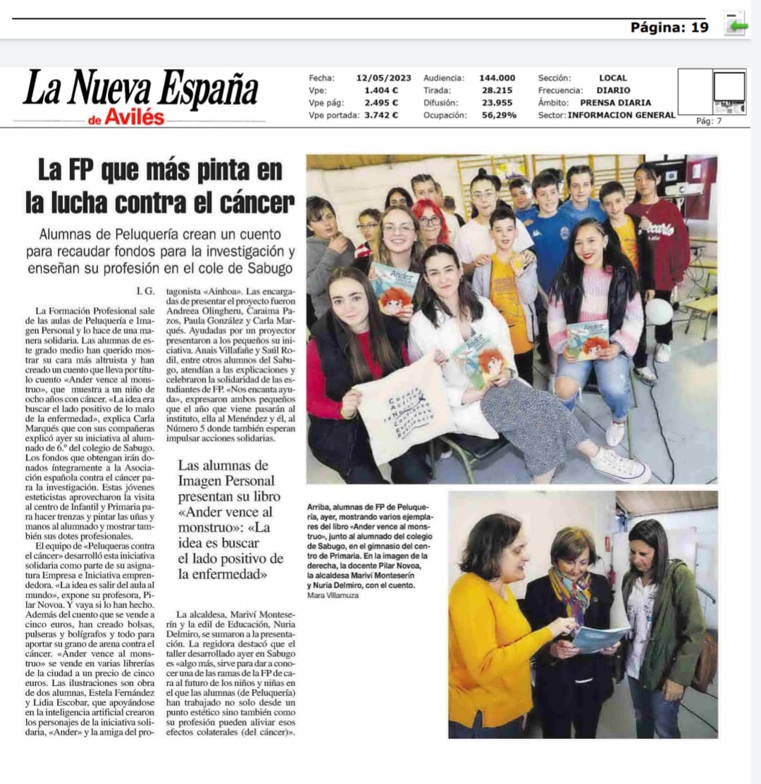 PRESENTACIÓN DEL CUENTO DEL ALUMNADO DE PELUQUERÍA